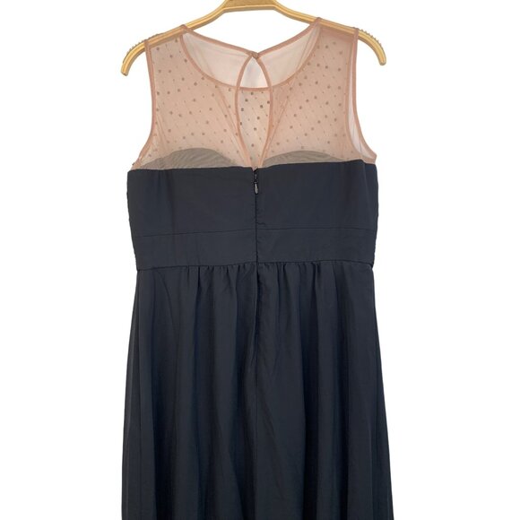 City Chic 14W Maxi Black Illusion Neck Bead Giuliana Dress New Wedding 6904 - Picture 8 of 16